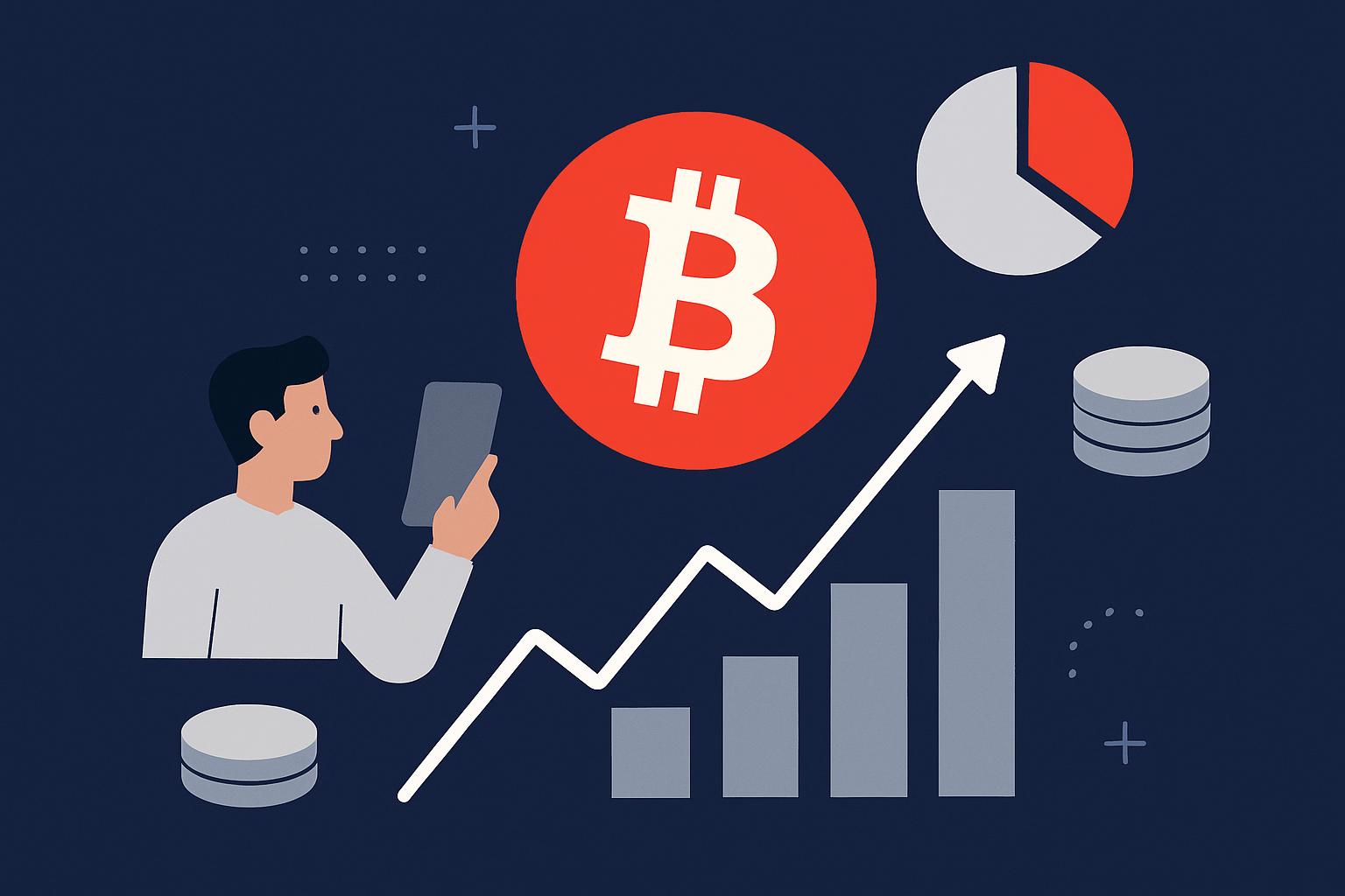 How to buy Bitcoin in the UK – step-by-step beginner's guide 2025 featuring the Bitcoin logo on a navy background
